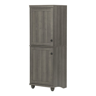cabinet storage narrow hopedale hallway door shore south maple gray cabinets